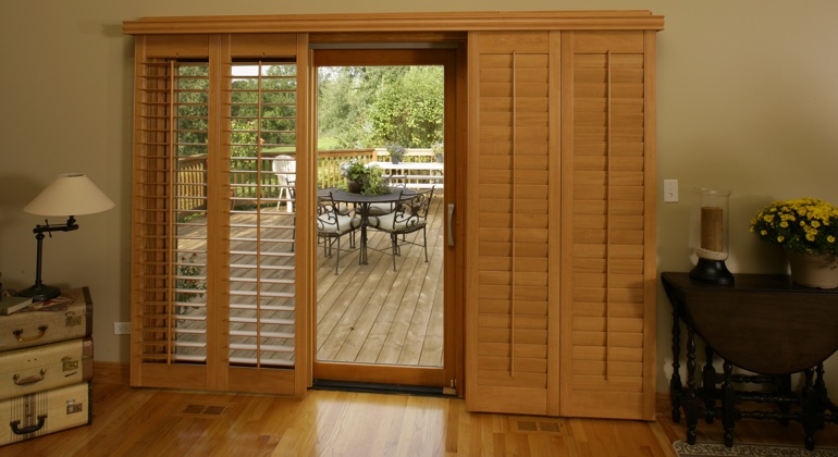 Destin wood shutter sliding door